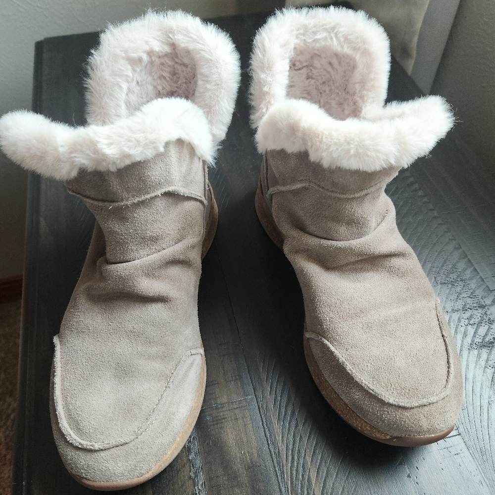 TAOS Future Mid boots. Dark taupe suede. Size 9. Great condition, like new.